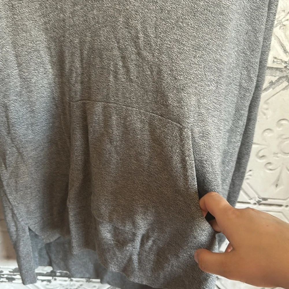 Gray Hooded modal wool blend Sweater - Picture 3 of 5
